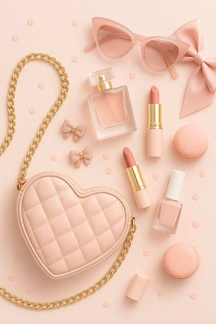 Pastel Pink Aesthetic _ Girly Flat Lay Inspiration